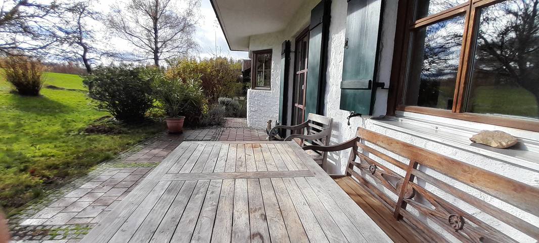Ganze Ferienwohnung, Whg. Ferienhaus Himmelgucker - Ferienwohnung 80qm, 1 Schlafzimmer, Kamin, Terrasse in Eggstätt, Chiemsee