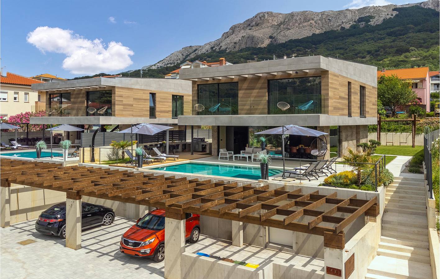Charmante 2-Zimmer-Wohnung mit Pool, WLAN und 1,5 km entferntem Strandzugang in Baska, Krk