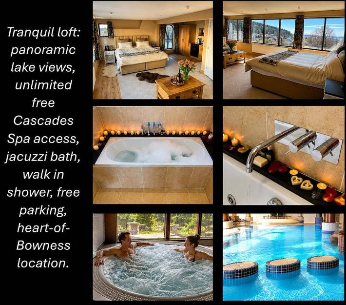 Bed and breakfast for 2 people, with Hot tub and Terrace as well as Pool and Sauna in Bowness-on-Windermere