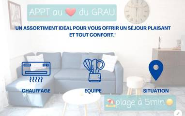 Gîte pour 6 personnes dans Gare Du Grau Du Roi