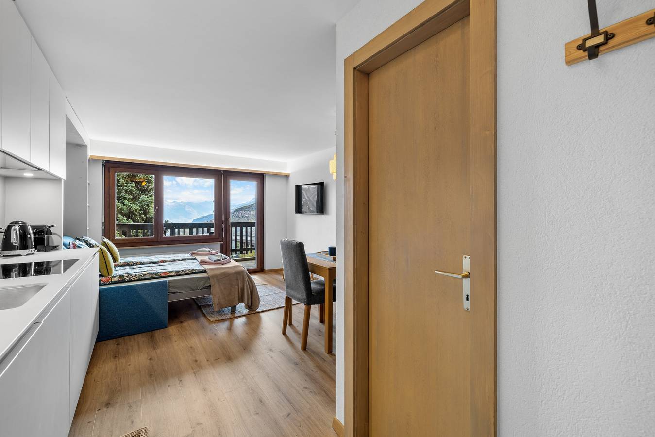 Ganzes Studio, Violettes 07 - 2 pers - piscine in Nendaz, Walliser Alpen