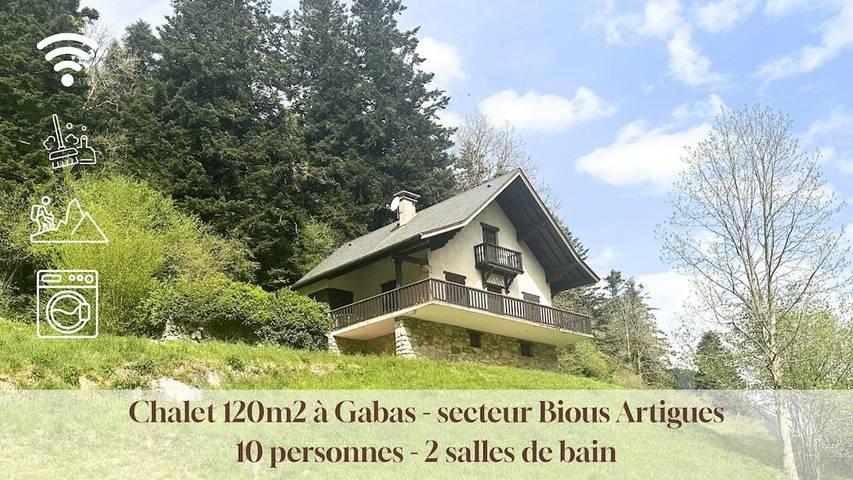 Chalet pour 10 personnes, avec Balcon ainsi que Terrasse et Vue