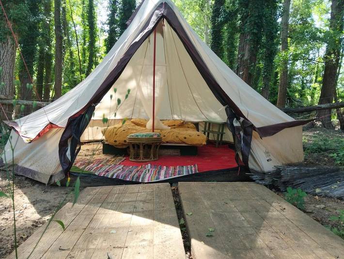 Tente pour 2 personnes, avec Terrasse ainsi que Jardin et Vue