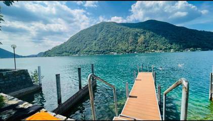 Gîte pour 7 personnes, avec piscine et vue ainsi que balcon et sauna dans Riva San Vitale