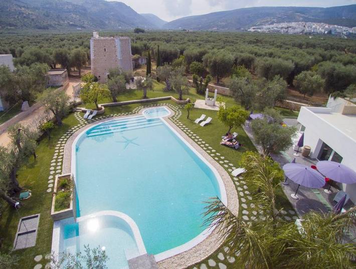 Hôtel pour 4 personnes, avec bassin pour enfant et jardin ainsi que piscine et vue, animaux acceptés