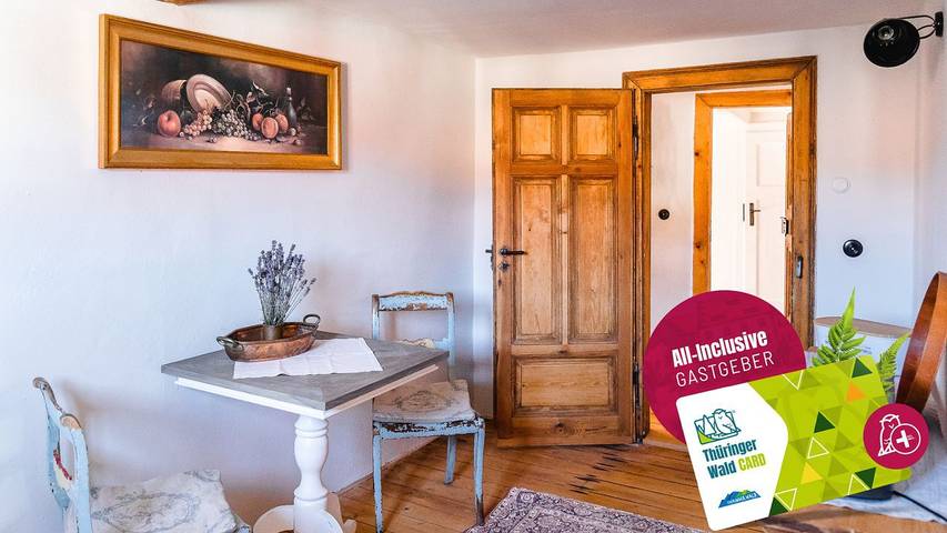 Ferienwohnung für 3 Personen, mit Garten und Ausblick in Bad Liebenstein