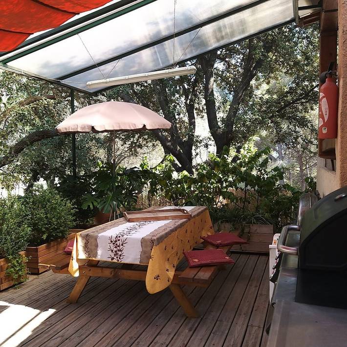 Gîte pour 4 personnes, avec balcon et jardin