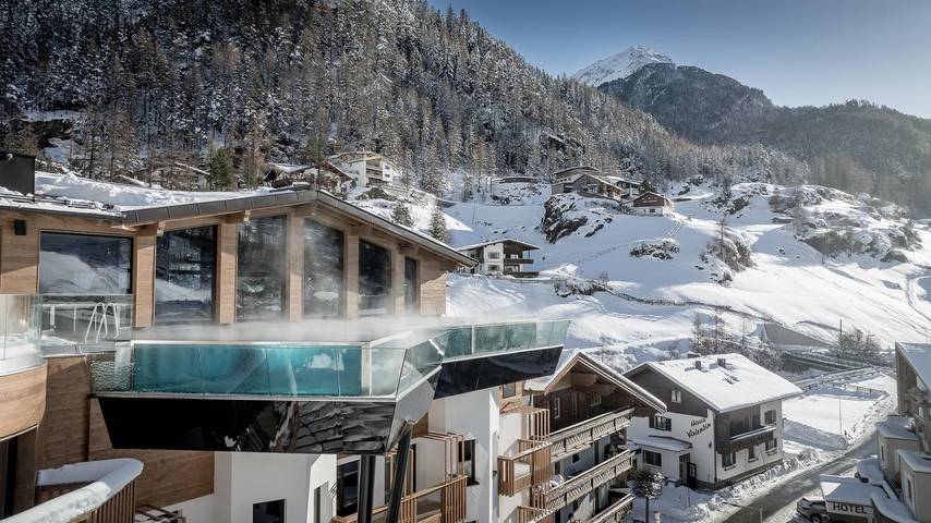 Hotel für 2 Personen, mit Sauna und Whirlpool sowie Garten und Pool, mit Haustier in Sölden (Österreich)