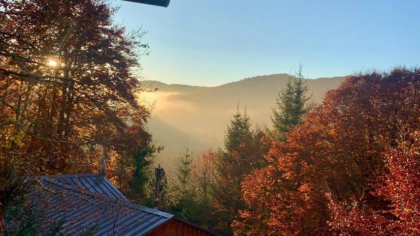 Chalet pour 6 personnes, avec Balcon et Terrasse ainsi que Sauna et Vue