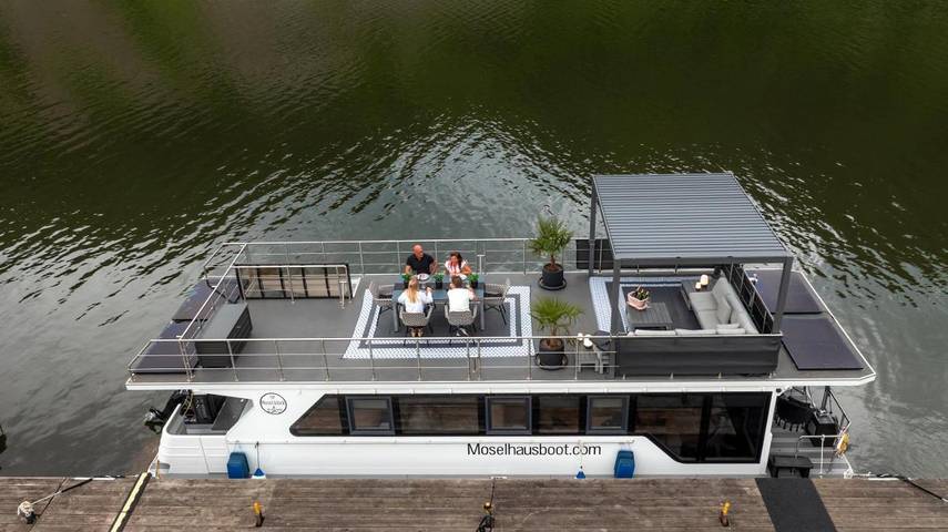 Boot für 4 Personen, mit Ausblick und Terrasse an der Mosel - 3