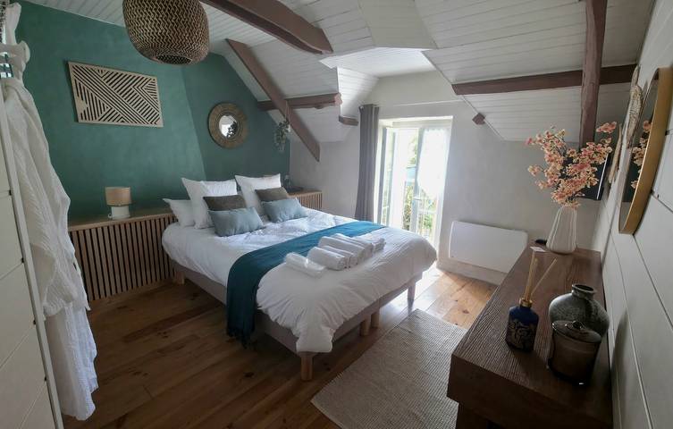 Chambre d’hôte pour 2 personnes, avec jardin, animaux acceptés à Guilligomarc'h