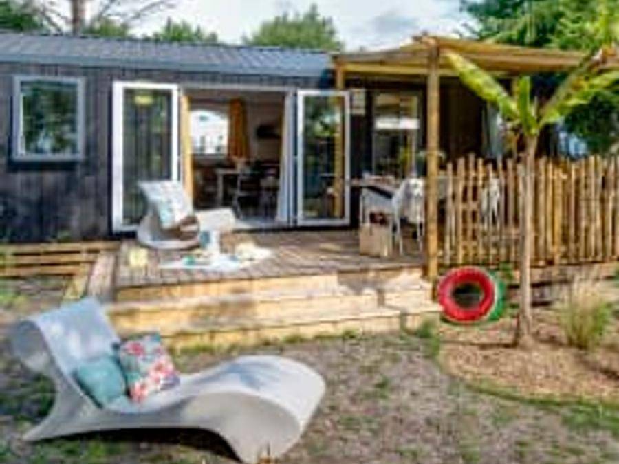Camping Sandaya Sanguinet Plage - Mobile home 6 persons - Cottage Cocoon 6p 3bed 2bath Clim Premium in Sanguinet, Côte d’Argent
