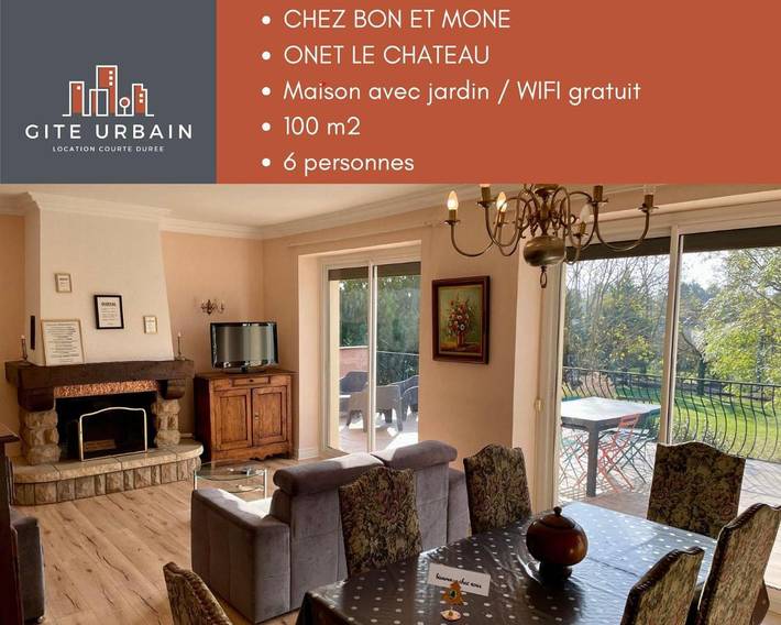 Location de vacances pour 6 personnes, avec balcon et jardin à Onet-le-Château