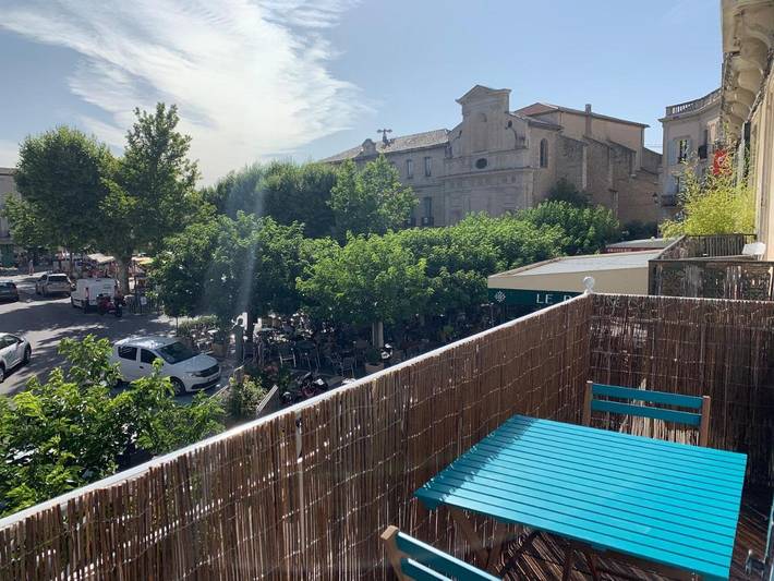Appartement de vacances pour 3 personnes, avec Balcon ainsi que Terrasse et Vue