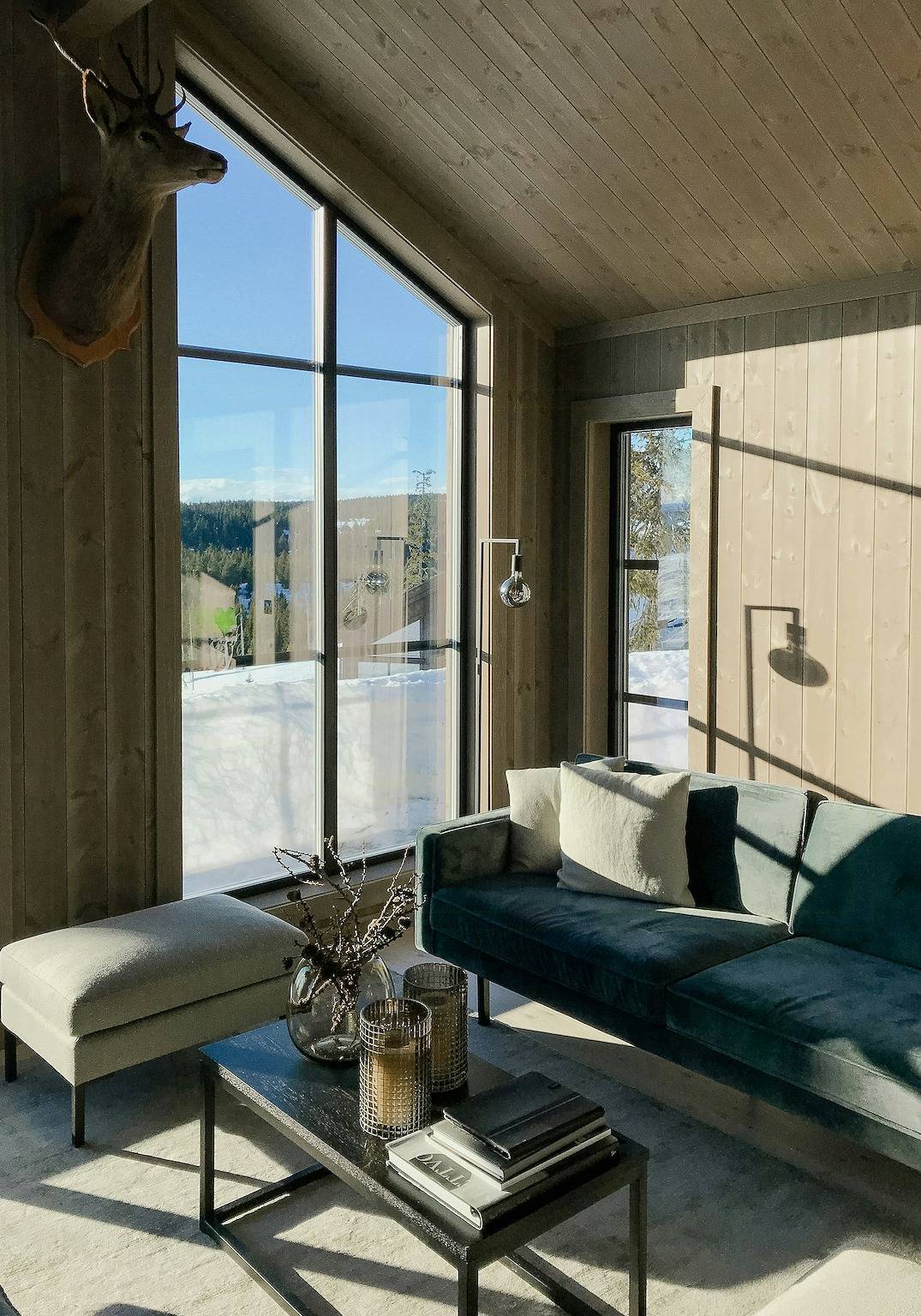 Moderne hut bij de skipistes van Skeikampen in Skeikampen, Gausdal