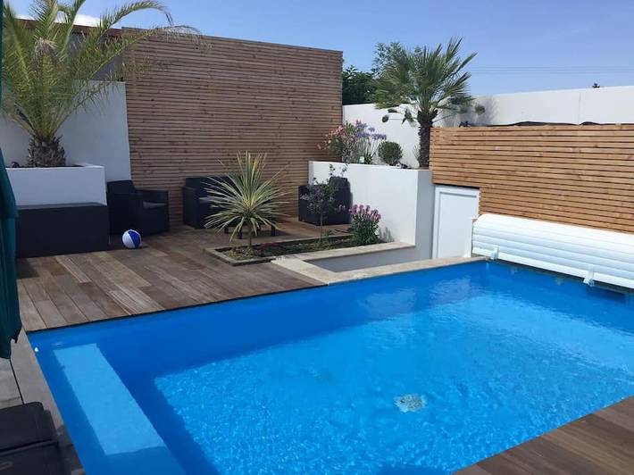 Location de vacances pour 6 personnes, avec Terrasse ainsi que Jardin et Piscine à Sainte-Soulle