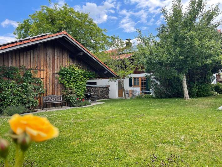 Ferienwohnung für 5 Personen, mit Garten und Ausblick