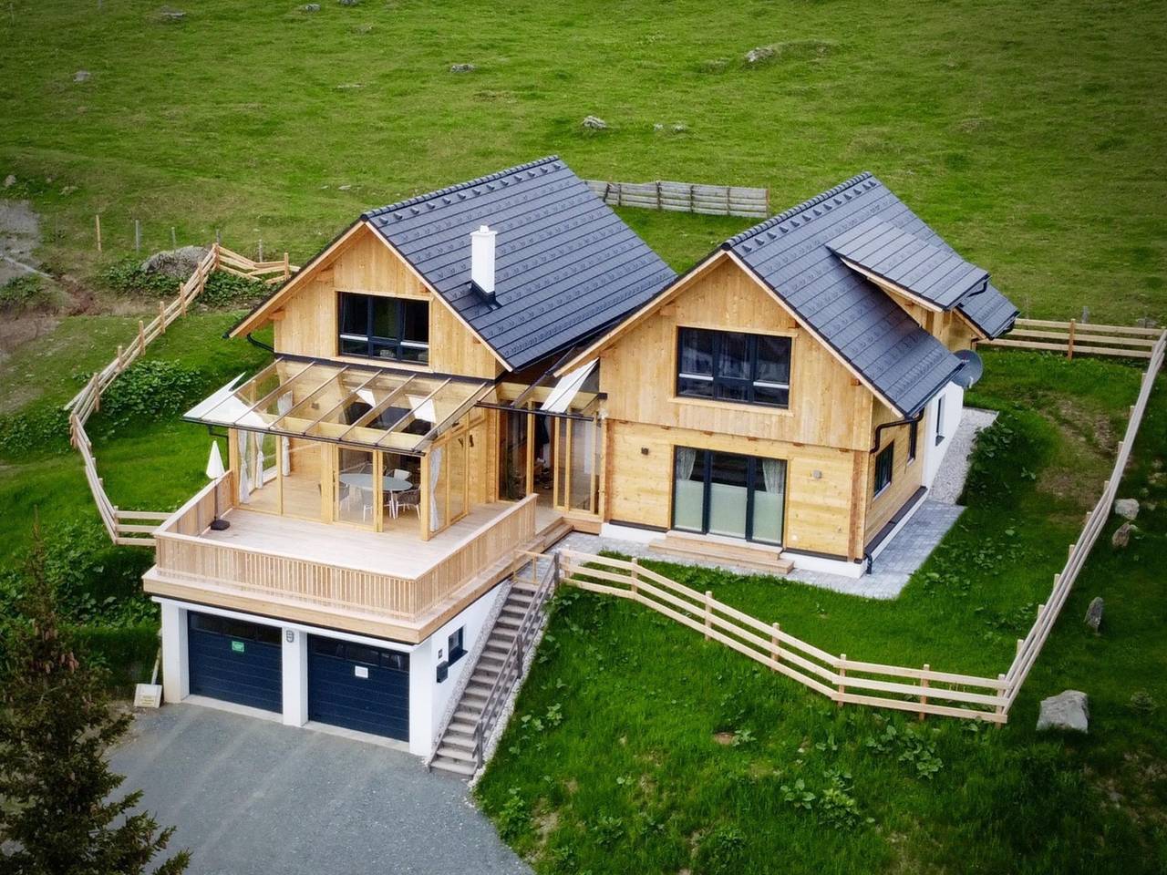 Kombi aus 2 Luxus-Chalets mit Sauna im Skigebiet in Reichenau (Österreich), Nockberge