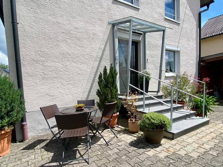 Ferienwohnung für 4 Personen, mit Ausblick und Garten