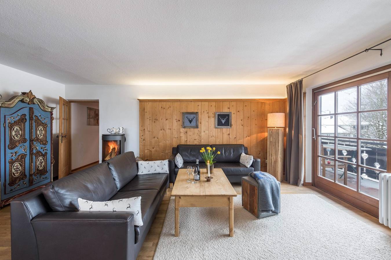 Ganze Wohnung, Zentral gelegenes Apartment Fischer A mit Blick auf die Ammergauer Alpen, Wlan und Balkon in Oberammergau, Bayerische Alpen
