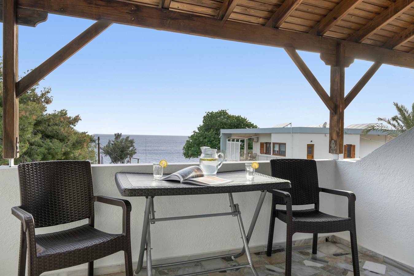 Ganze Wohnung, Apartment 'Double Studio No 6' mit Balkon, Wlan und Klimaanlage in Panormos, Kalymnos