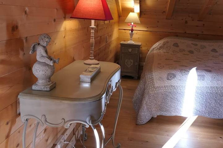 La Chevrière, schönes Blockhaus, Panoramablick, nahe Megève in Flumet, Albertville und Umgebung
