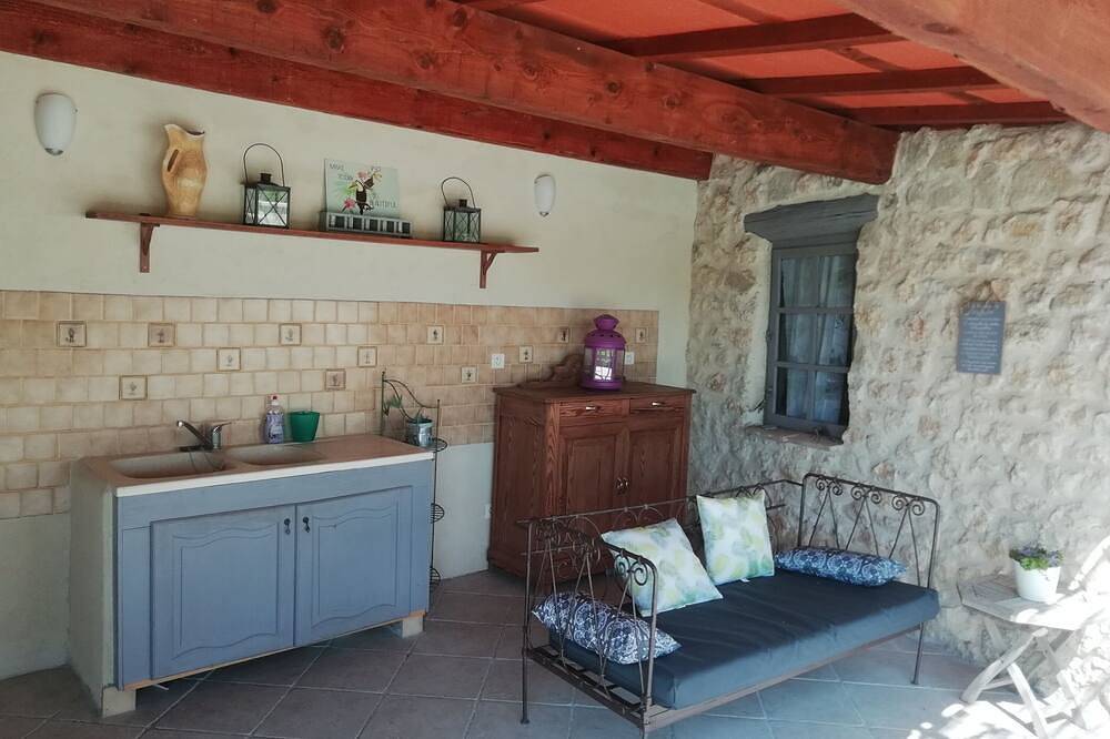 Queen-Framboise-Queen-Baño privado-Vista al campo in La Baume-de-Transit, Región de Nyons