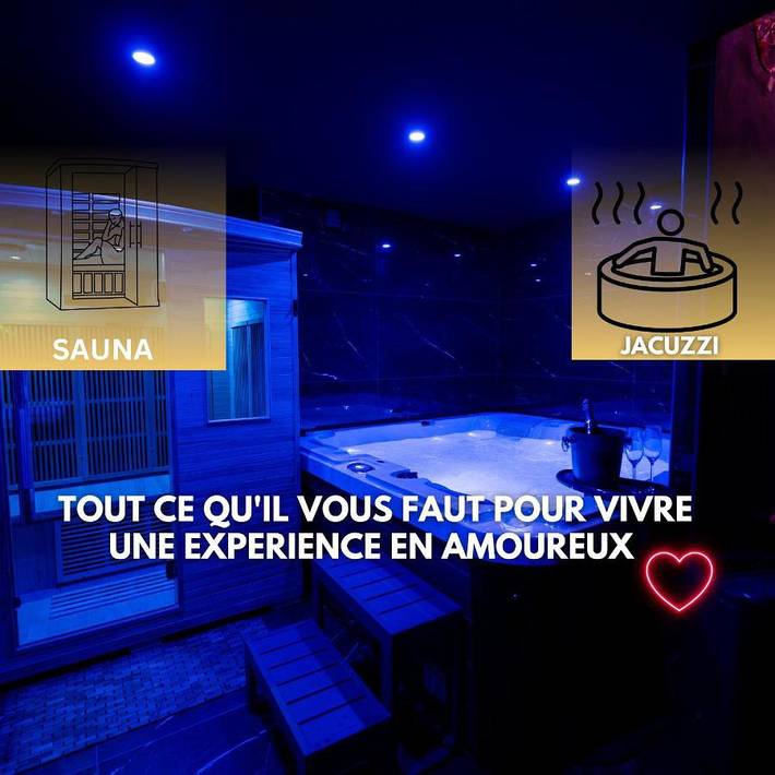 Maison de vacances pour 2 personnes, avec Balcon et Jacuzzi ainsi que Terrasse et Sauna