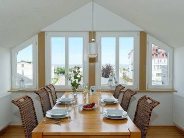 Ferienwohnung für 6 Personen, mit Ausblick und Garten sowie Balkon und Sauna in Ahlbeck