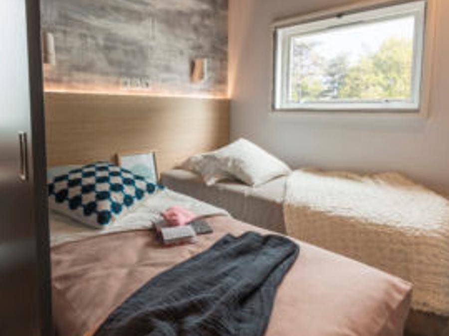 Flower Camping les Aubepines - Albergue 4 personas - Lodge Les Voiles 35m² Premium con Spa (2 habitaciones) in Le Crotoy, Región de Abbeville
