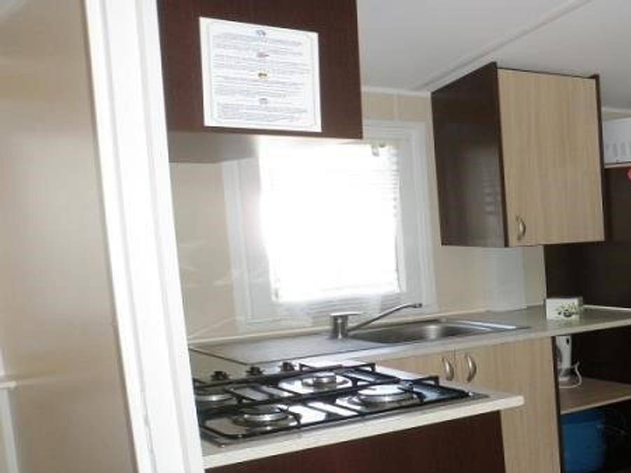 Camping le Moulin du Pont d'Alies - Mobilheim 4 personen - Trigano 31 Terrasse in Saint-Martin-Lys, Regionaler Naturpark Corbières-Fenouillèdes