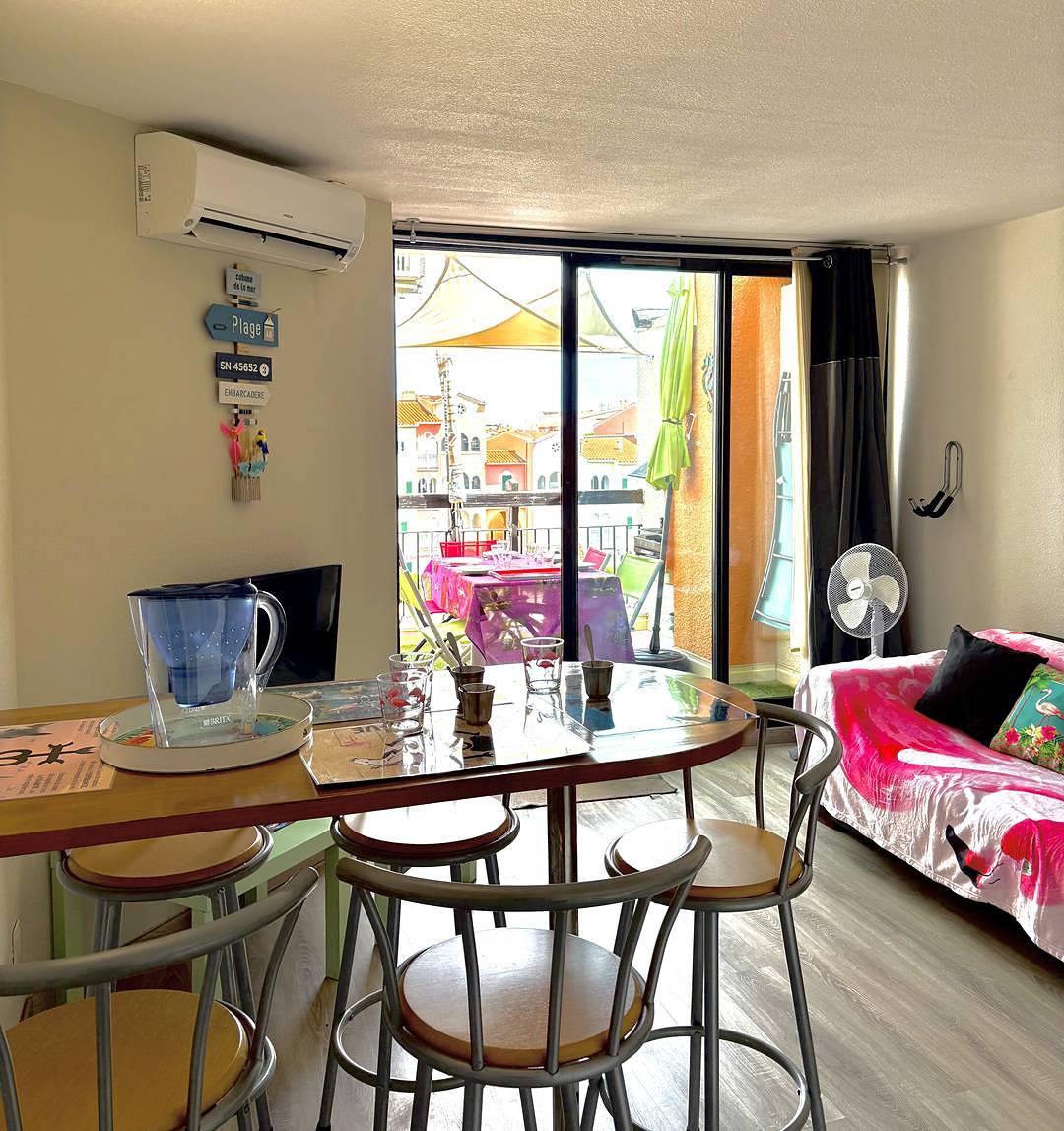 Ganze Ferienwohnung, Ferienwohnung für 5 Personen mit Balkon/Terrasse in Le Barcarès, Côte d'Améthyste