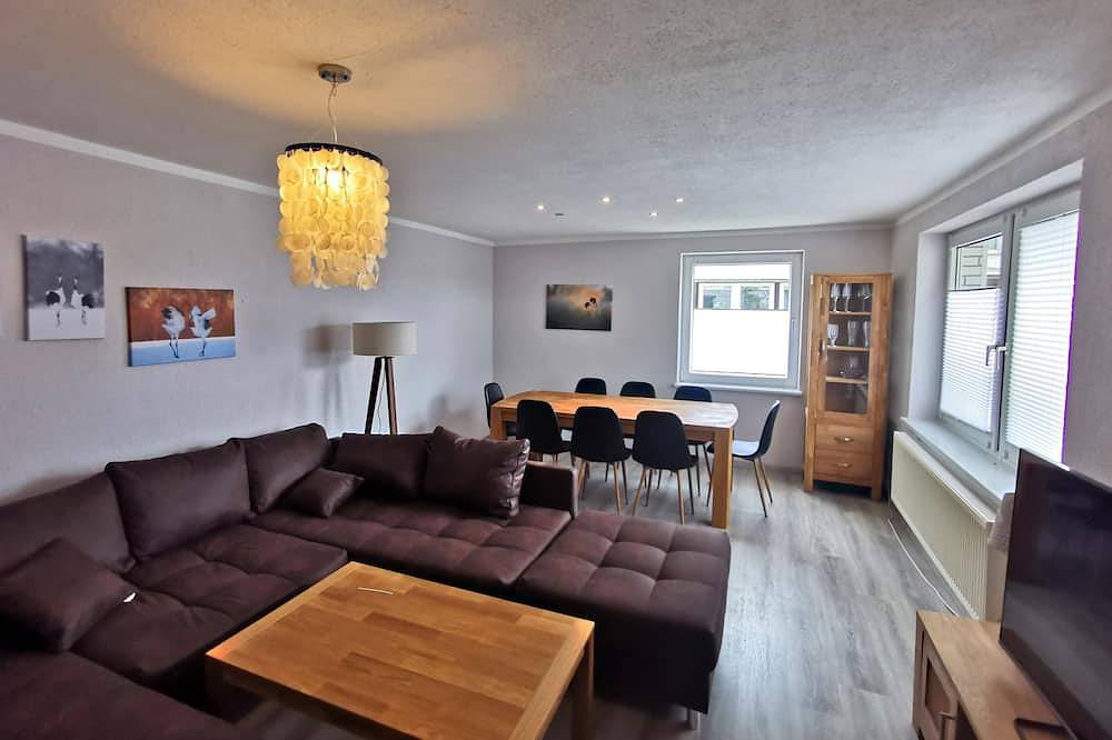 Ganze Wohnung, Ferienhaus Hirschsieh - Ferienhaus mit 3 Schlafzimmern und Kamin in Stiege im Harz, Harzvorland
