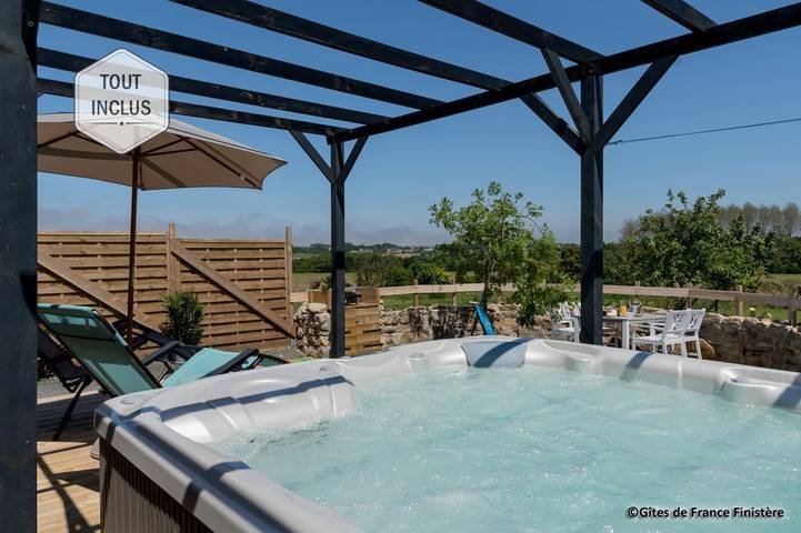 Gîte für 2 Personen, mit Terrasse und Whirlpool sowie Sauna und Garten - 1