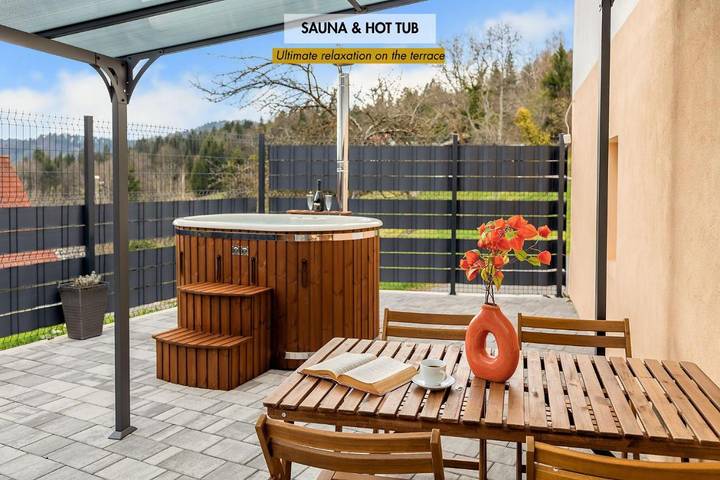 Gîte pour 4 personnes, avec Terrasse et Jardin ainsi que Sauna et Vue à Zagorje ob Savi