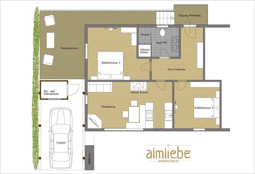 Geheel vakantieappartement, Appartement, douche, Wc, 2 slaapkamers in Maria Alm am Steinernen Meer, Maria Alm