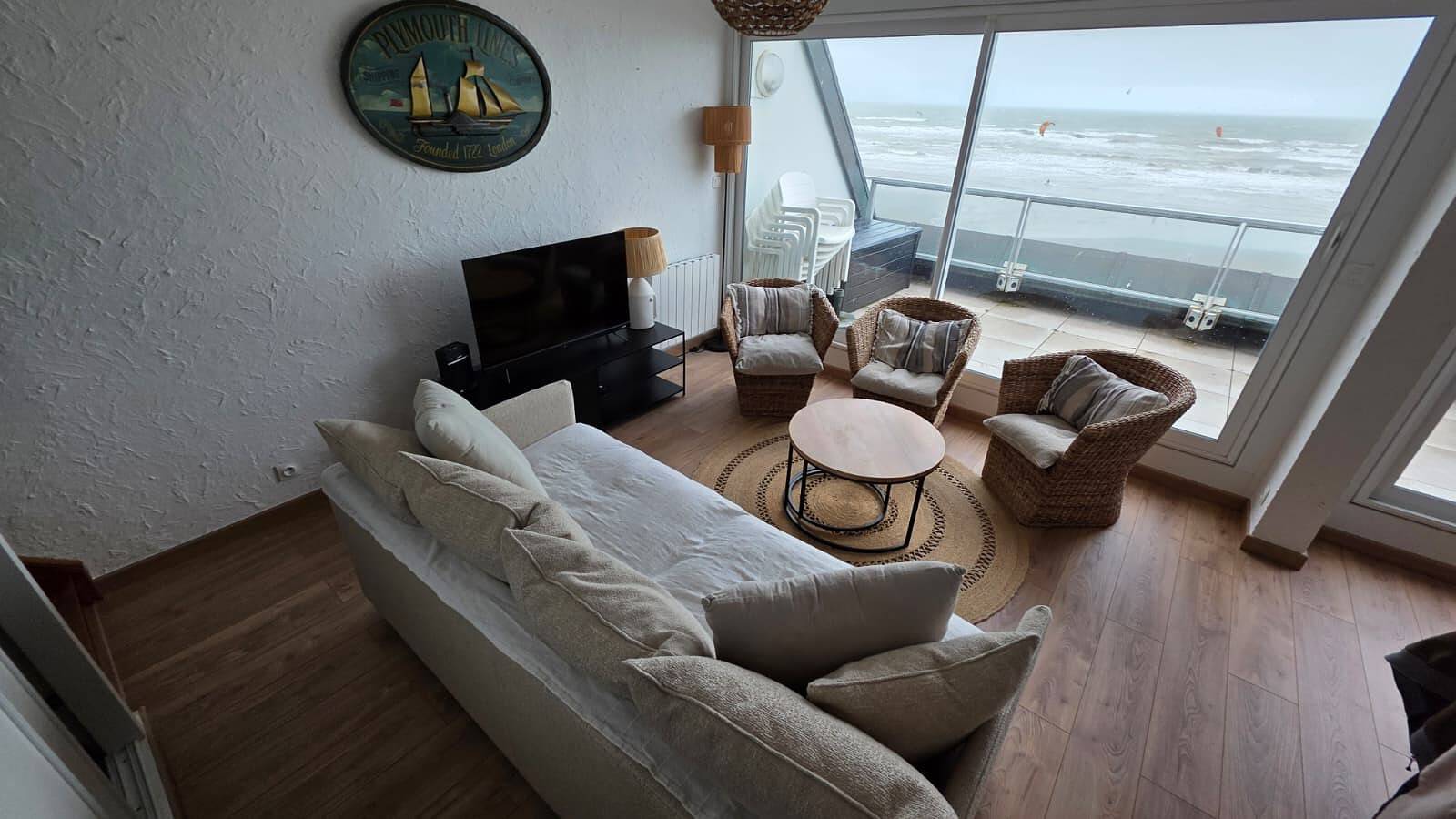 Ganze Wohnung, Ferienwohnung für 4 Personen mit Terrasse in Wimereux, Boulogne-sur-Mer und Umgebung