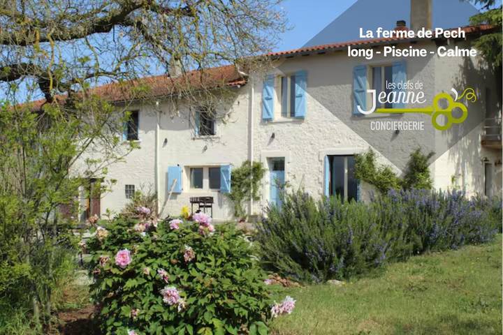Maison de vacances pour 8 personnes, avec Terrasse et Jardin ainsi que Piscine et Vue