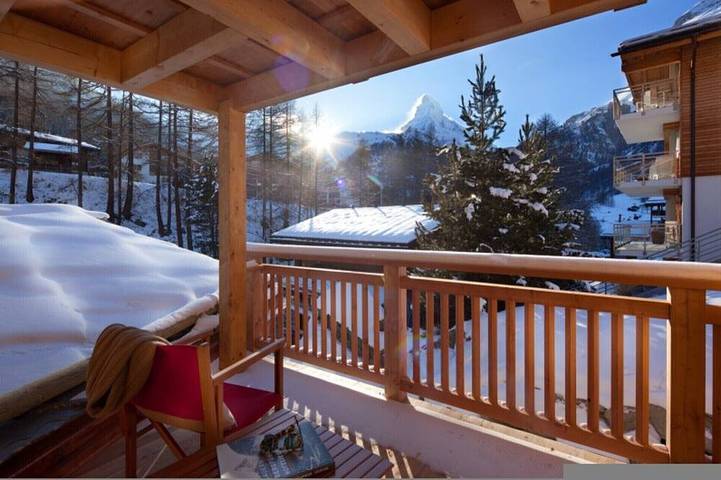 Ferienhaus für 6 Personen, mit Sauna und Balkon in Zermatt