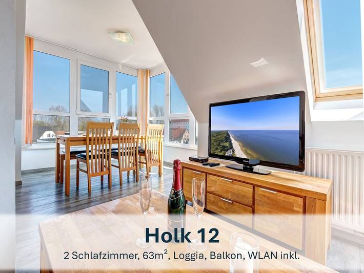 Ferienpark für 6 Personen, mit Balkon und Garten sowie Seeblick in Peenemünde