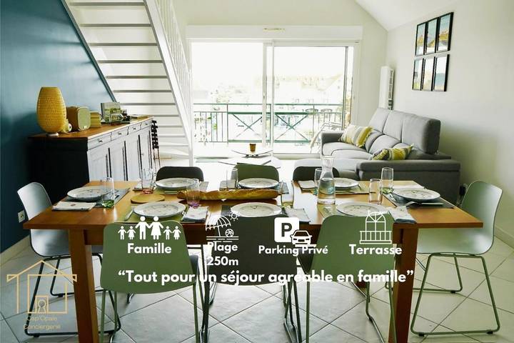 Location de vacances pour 8 personnes, avec balcon dans Hardelot Plage