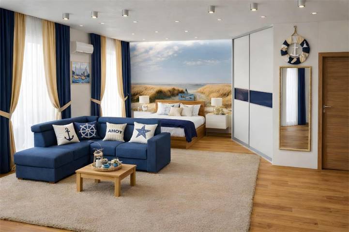 Ferienwohnung für 4 Personen, mit Balkon und Terrasse sowie Garten in Riga