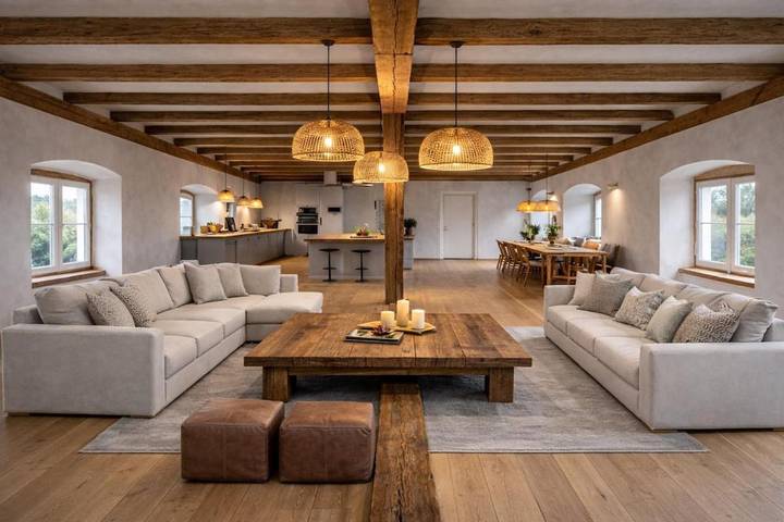 Ferienhaus für 21 Personen, mit Balkon und Terrasse sowie Garten und Sauna im Odenwald
