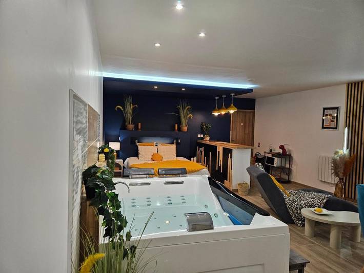 Chambre d’hôte pour 2 personnes, avec terrasse et jacuzzi