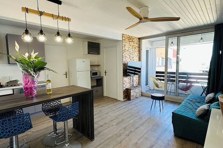 Gîte pour 4 personnes, avec balcon dans Casino du Cap d'Agde
