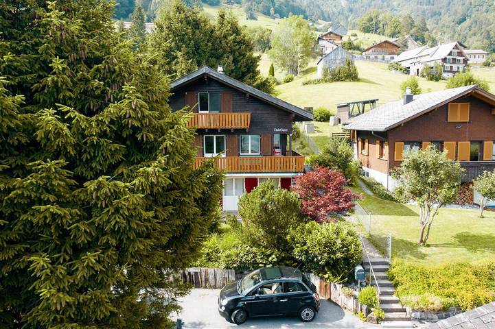 Ferienwohnung für 4 Personen, mit Terrasse und Garten sowie Ausblick
