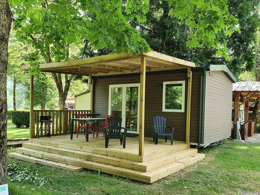 Camping Le Haut Salat - Mobilhome 2 personas - Mont Rouch in Seix, Parque Natural Regional de los Pirineos de Ariège