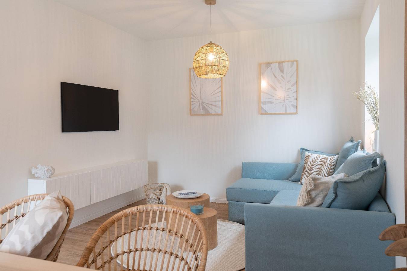 Ganze Ferienwohnung, Küstenbutze - Modernes Apartment für 6 im Beach-Style mit vollausgestatteter Küche, Terrasse-Garten in Mildstedt, Nordfriesland