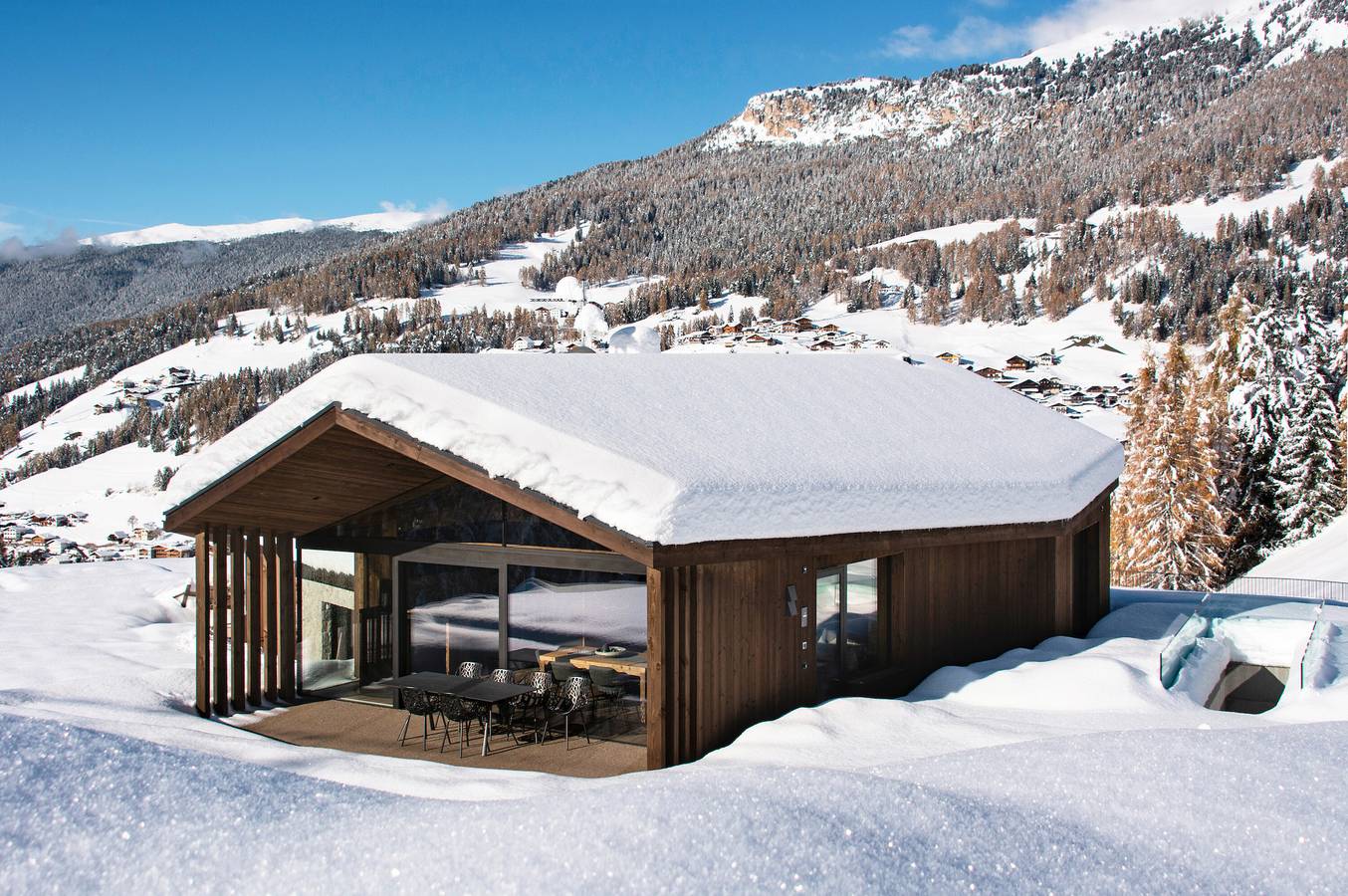 Chalet 'L Piz Dolomites' con vistas a la montaña, terraza privada y Wi-Fi in Wolkenstein, Dolomiti Superski