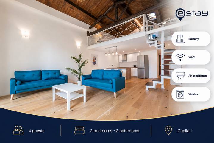Ferienwohnung für 4 Personen, mit Balkon/Terrasse und Balkon in Cagliari